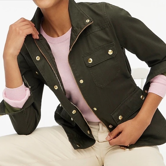 J Crew Resin-coated twill field jacket size s - Picture 1 of 10